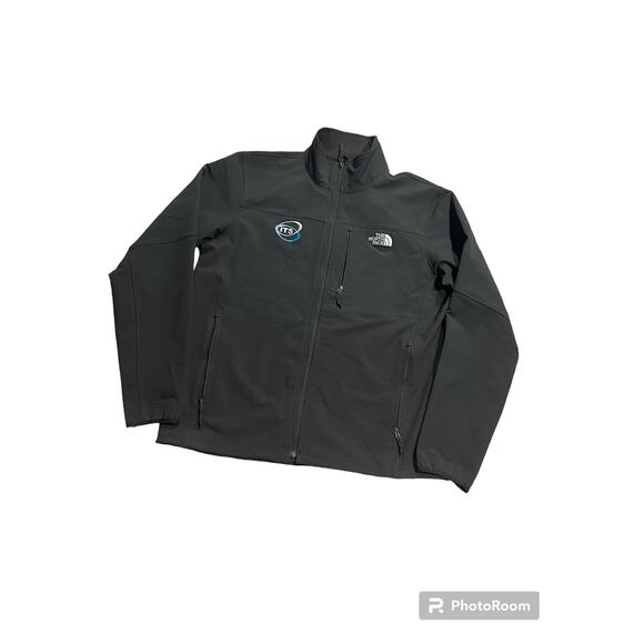 North Face Apex Mens Large Black Full Zip Softshell Jacket A0EW ITS Corp Branded - Picture 1 of 16